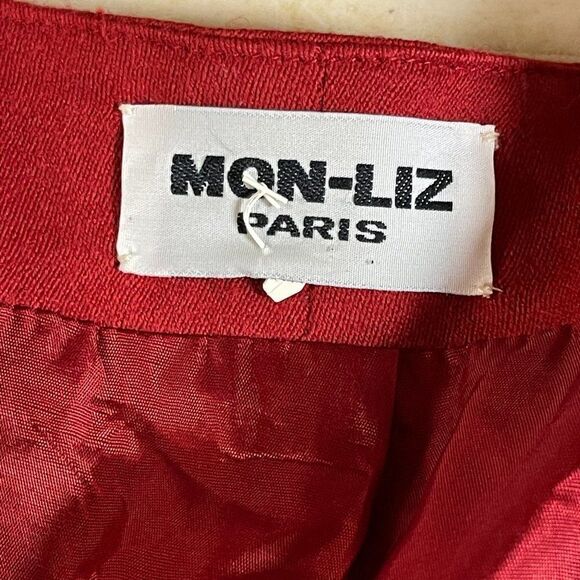 Vintage Mon-Liz Paris Red Beaded 80's Wool Jacket Small - Picture 9 of 10